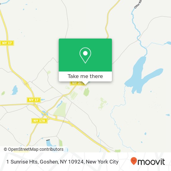 Mapa de 1 Sunrise Hts, Goshen, NY 10924