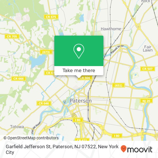 Garfield Jefferson St, Paterson, NJ 07522 map