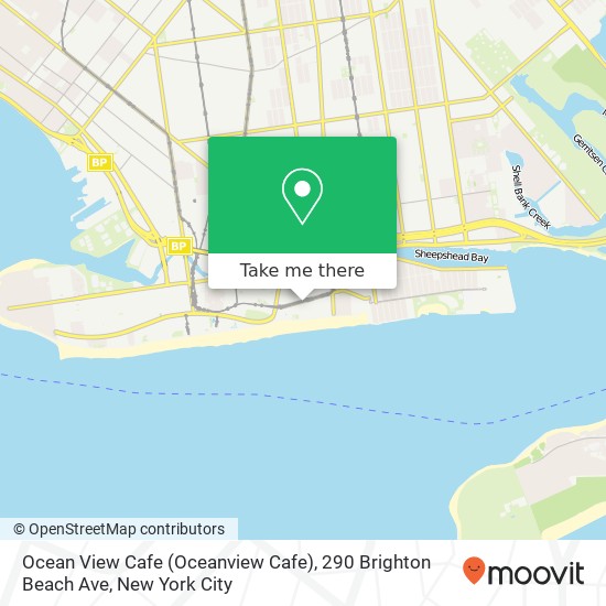 Mapa de Ocean View Cafe (Oceanview Cafe), 290 Brighton Beach Ave