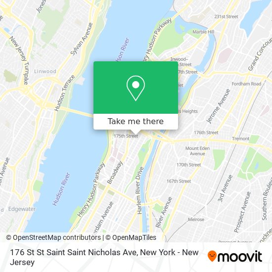 Mapa de 176 St St Saint Saint Nicholas Ave