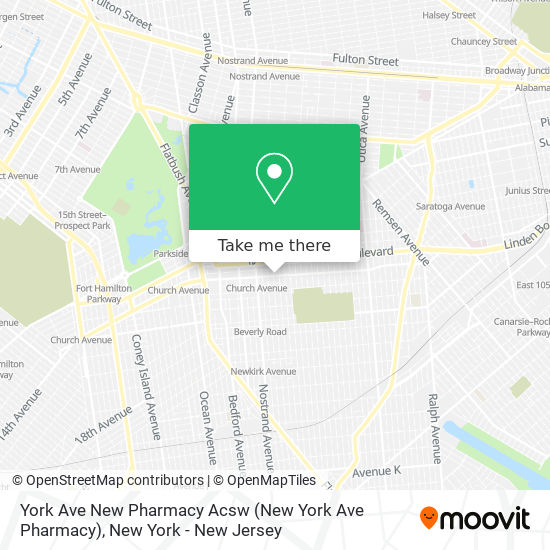 York Ave New Pharmacy Acsw map