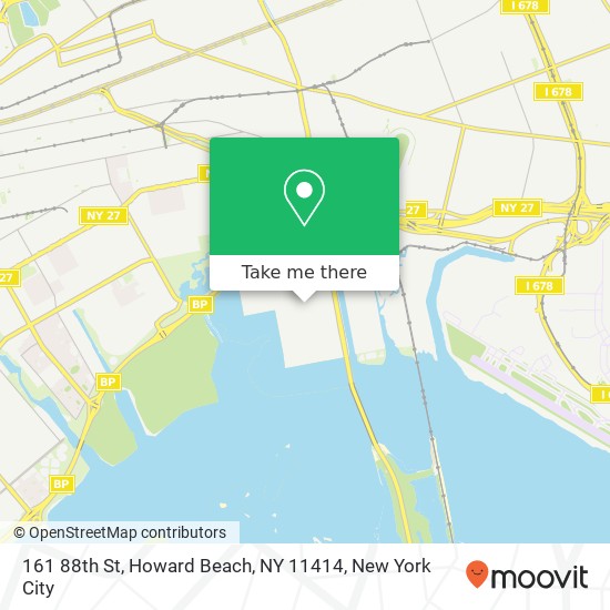 Mapa de 161 88th St, Howard Beach, NY 11414