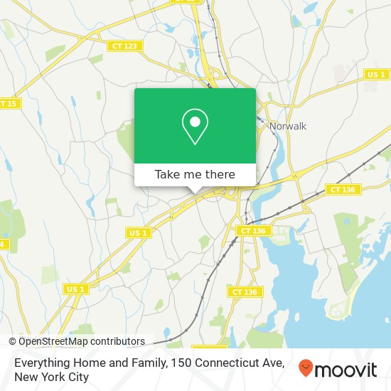 Everything Home and Family, 150 Connecticut Ave map