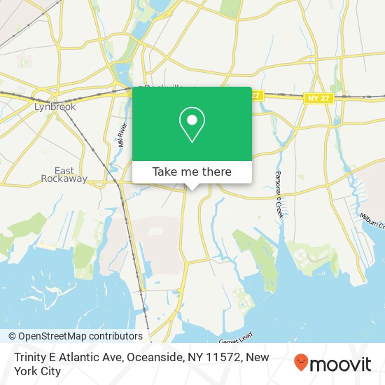 Mapa de Trinity E Atlantic Ave, Oceanside, NY 11572