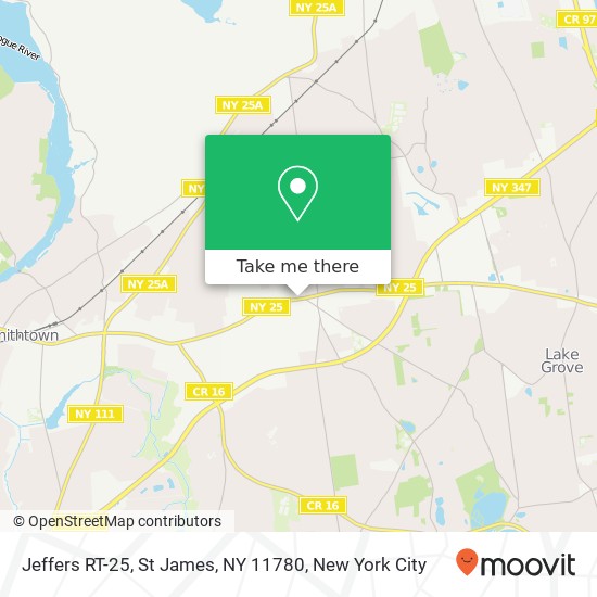 Jeffers RT-25, St James, NY 11780 map