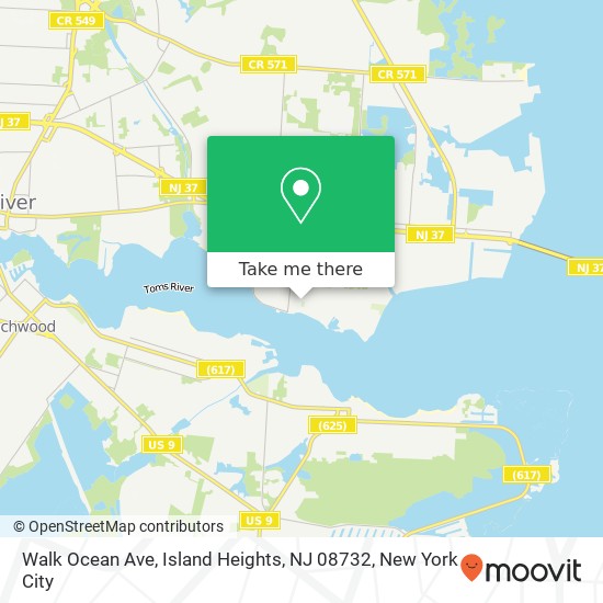 Walk Ocean Ave, Island Heights, NJ 08732 map