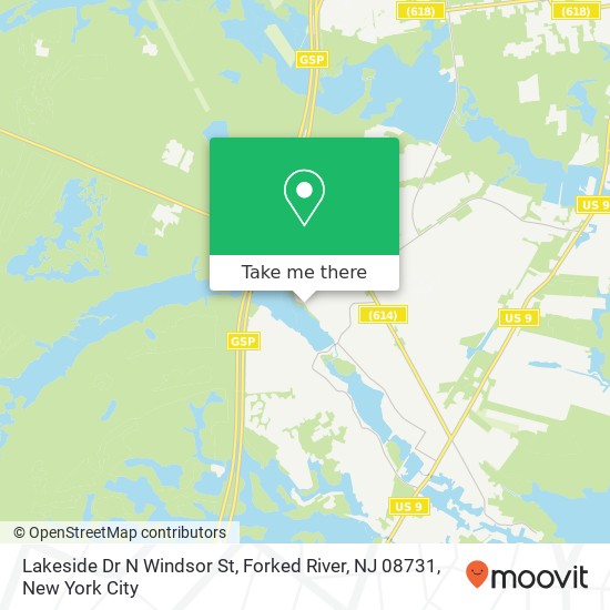 Lakeside Dr N Windsor St, Forked River, NJ 08731 map