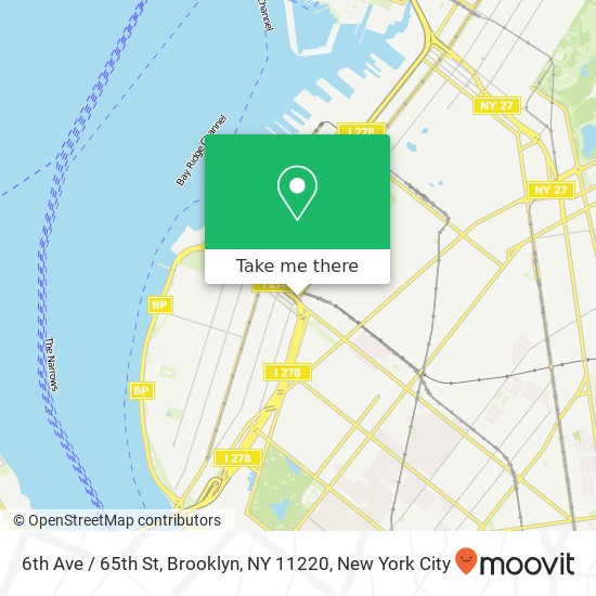 Mapa de 6th Ave / 65th St, Brooklyn, NY 11220