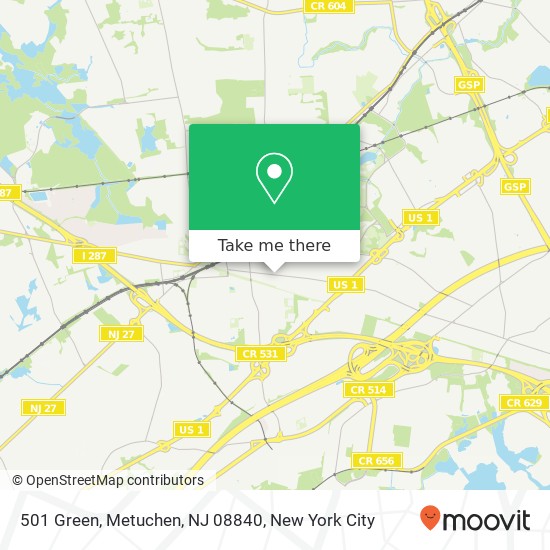 501 Green, Metuchen, NJ 08840 map