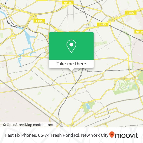Mapa de Fast Fix Phones, 66-74 Fresh Pond Rd