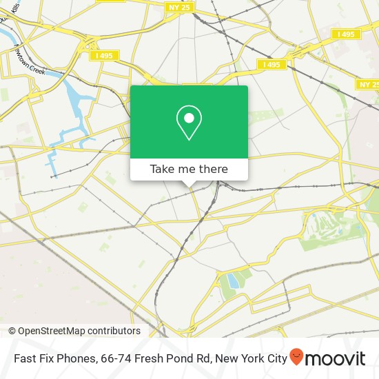 Fast Fix Phones, 66-74 Fresh Pond Rd map