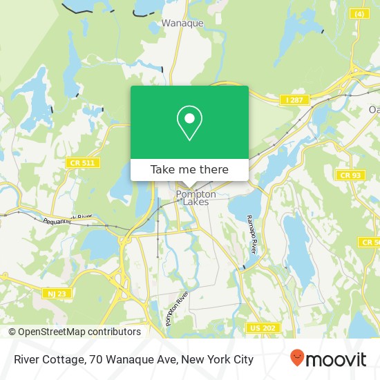 River Cottage, 70 Wanaque Ave map
