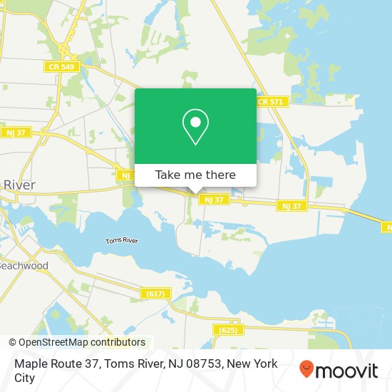 Maple Route 37, Toms River, NJ 08753 map