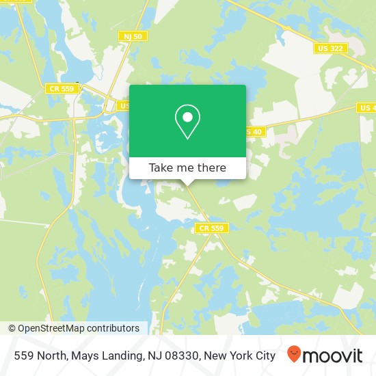 Mapa de 559 North, Mays Landing, NJ 08330