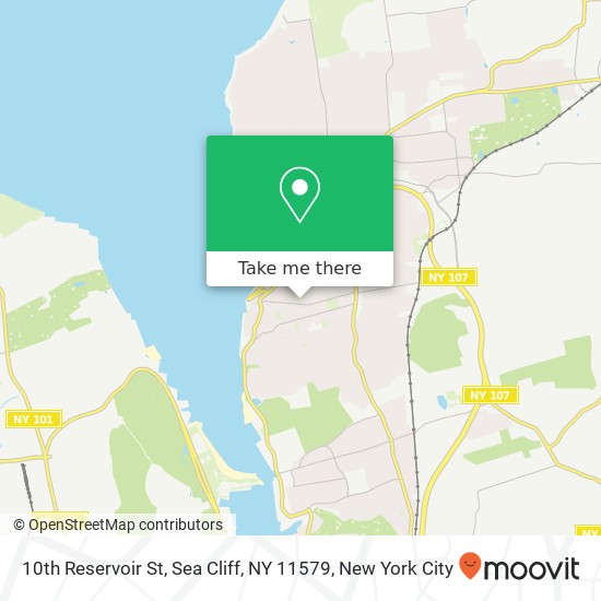 Mapa de 10th Reservoir St, Sea Cliff, NY 11579