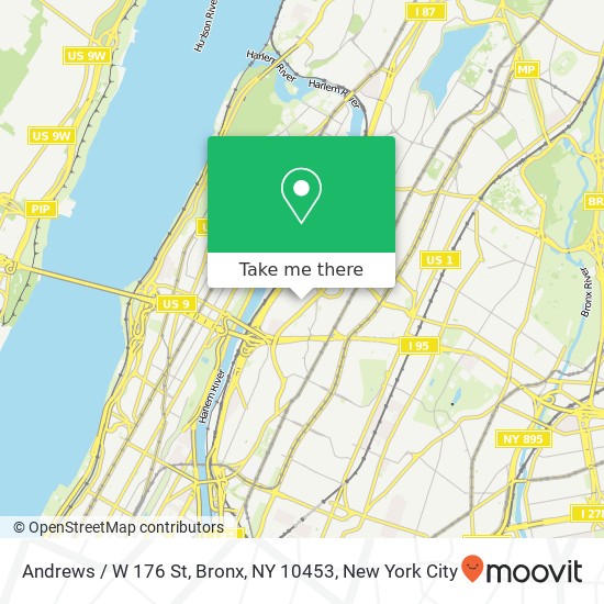 Mapa de Andrews / W 176 St, Bronx, NY 10453