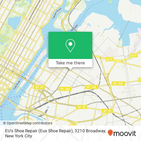 EU's Shoe Repair (Eus Shoe Repair), 3210 Broadway map