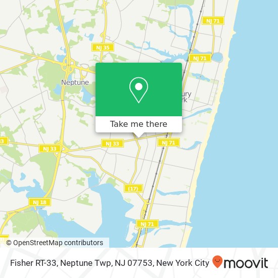 Fisher RT-33, Neptune Twp, NJ 07753 map