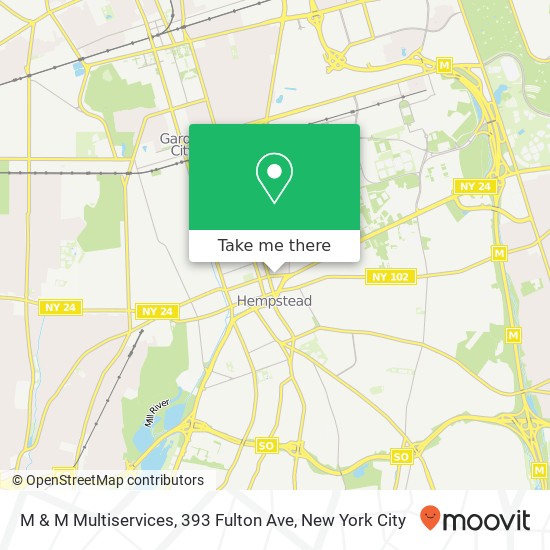 M & M Multiservices, 393 Fulton Ave map