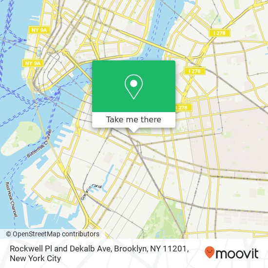 Mapa de Rockwell Pl and Dekalb Ave, Brooklyn, NY 11201