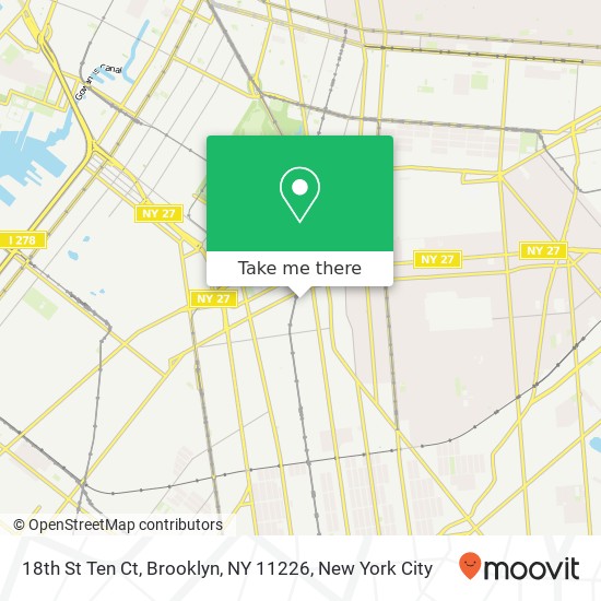 Mapa de 18th St Ten Ct, Brooklyn, NY 11226