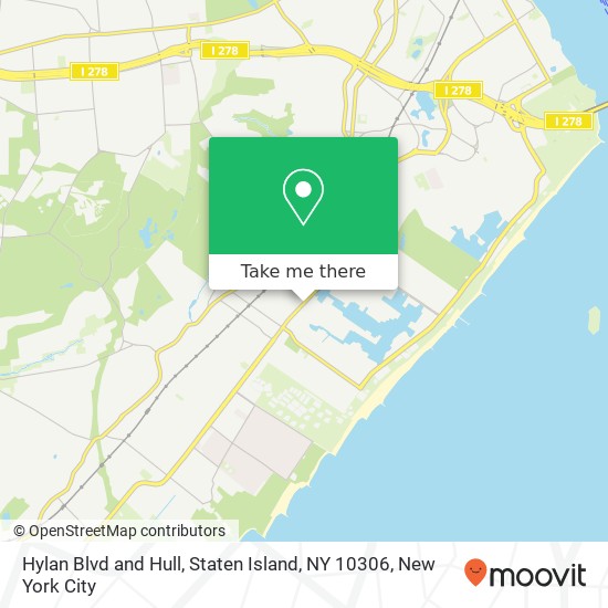 Mapa de Hylan Blvd and Hull, Staten Island, NY 10306