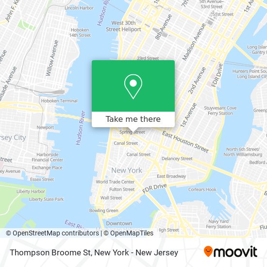 Thompson Broome St map