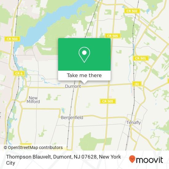 Mapa de Thompson Blauvelt, Dumont, NJ 07628