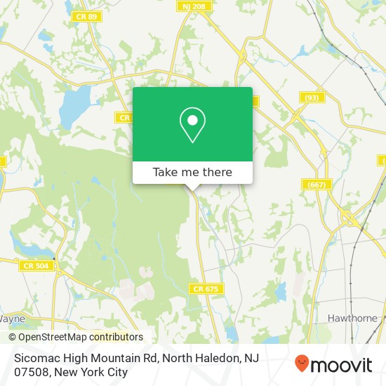 Mapa de Sicomac High Mountain Rd, North Haledon, NJ 07508