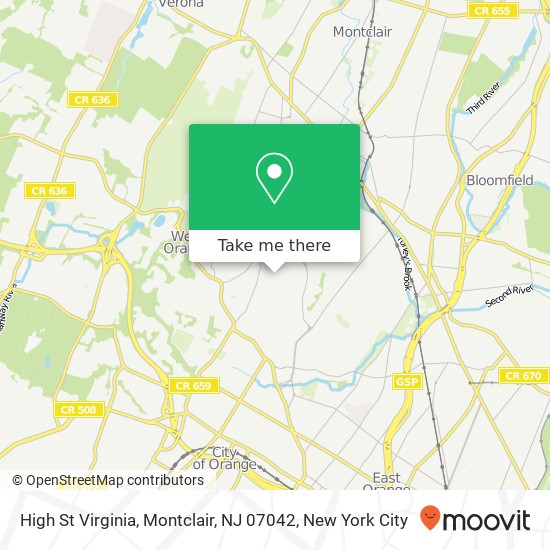 High St Virginia, Montclair, NJ 07042 map