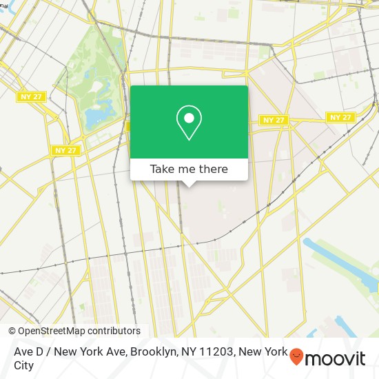 Ave D / New York Ave, Brooklyn, NY 11203 map