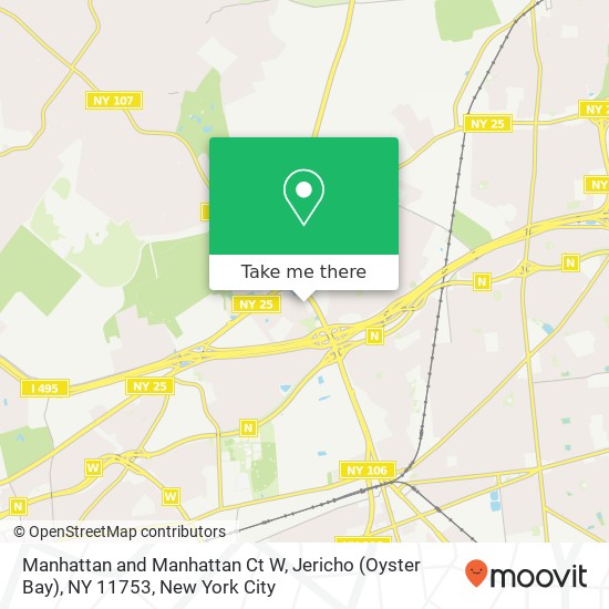 Manhattan and Manhattan Ct W, Jericho (Oyster Bay), NY 11753 map