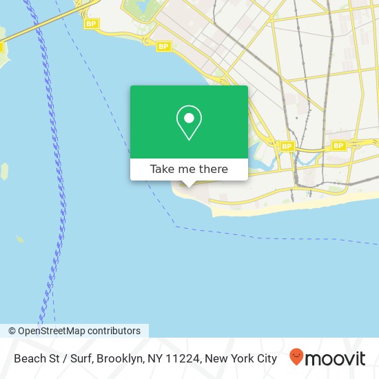 Mapa de Beach St / Surf, Brooklyn, NY 11224