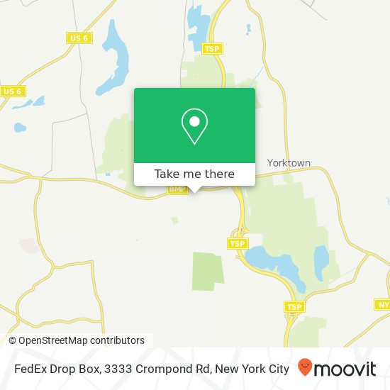 Mapa de FedEx Drop Box, 3333 Crompond Rd