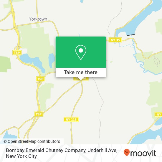 Mapa de Bombay Emerald Chutney Company, Underhill Ave