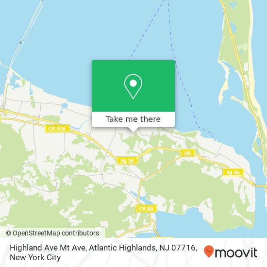 Highland Ave Mt Ave, Atlantic Highlands, NJ 07716 map
