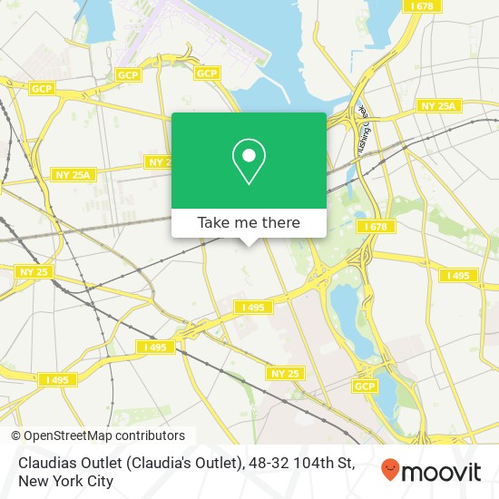 Claudias Outlet (Claudia's Outlet), 48-32 104th St map