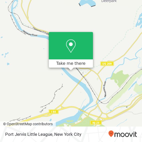 Port Jervis Little League map