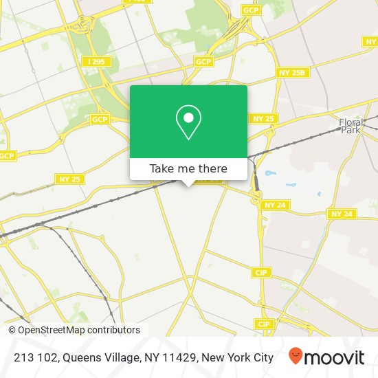 Mapa de 213 102, Queens Village, NY 11429
