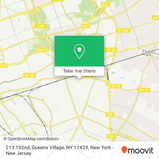 Mapa de 213 102nd, Queens Village, NY 11429