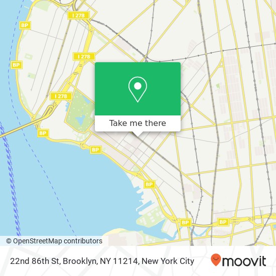 22nd 86th St, Brooklyn, NY 11214 map