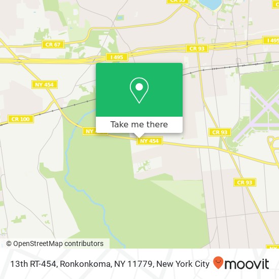 Mapa de 13th RT-454, Ronkonkoma, NY 11779