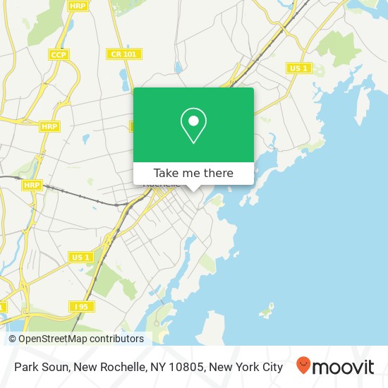 Mapa de Park Soun, New Rochelle, NY 10805