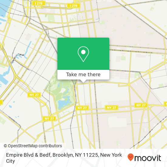 Mapa de Empire Blvd & Bedf, Brooklyn, NY 11225