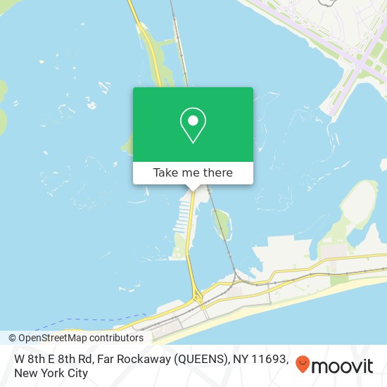 Mapa de W 8th E 8th Rd, Far Rockaway (QUEENS), NY 11693