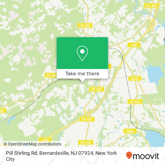 Pill Stirling Rd, Bernardsville, NJ 07924 map