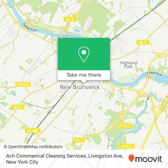 Ach Commerical Cleaning Services, Livingston Ave map