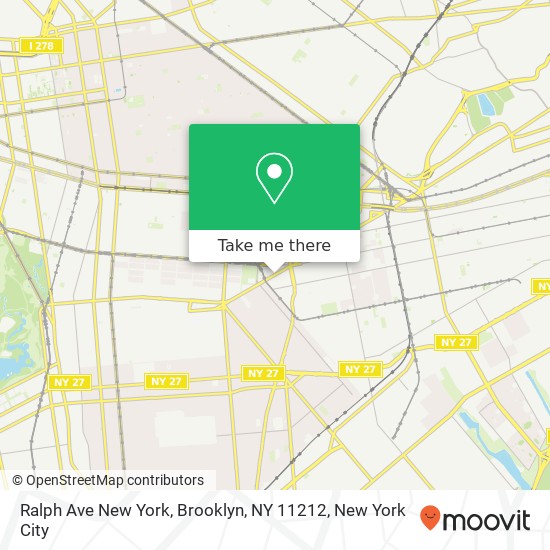 Ralph Ave New York, Brooklyn, NY 11212 map