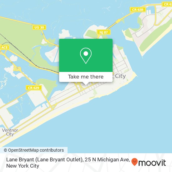 Mapa de Lane Bryant (Lane Bryant Outlet), 25 N Michigan Ave