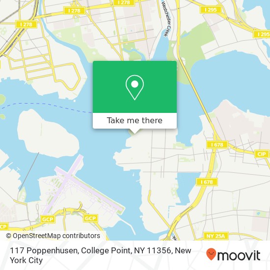 Mapa de 117 Poppenhusen, College Point, NY 11356